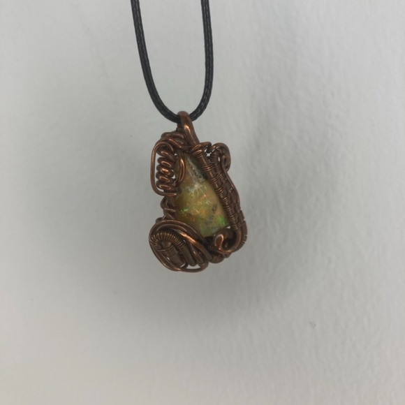 Ethiopian Opal Wire Wrapped Pendant/Jewerly - Picture 3 of 4